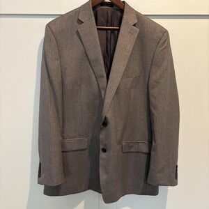 Lauren Ralph Lauren Blazer Mens 44R Gray Herringbone 2 Button Sport Coat Jacket